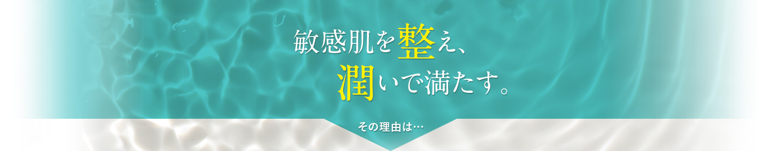 敏感肌を整え、潤いで満たす。その理由は…